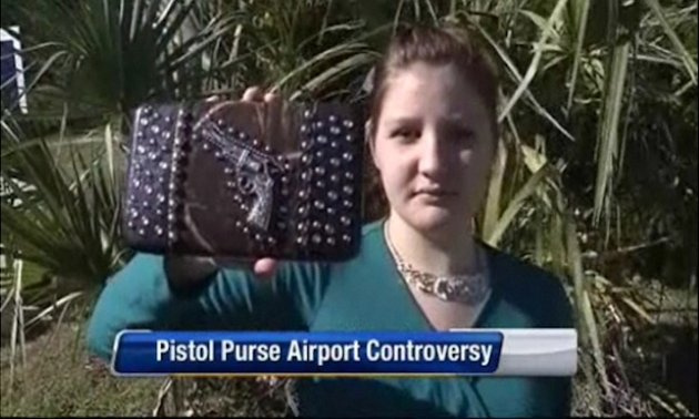 Purse with gun design